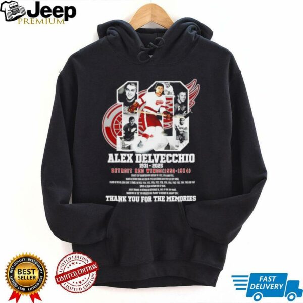 Alex Delvecchio 1931 2025 Detroit Red Wings thank you for the memories shirt