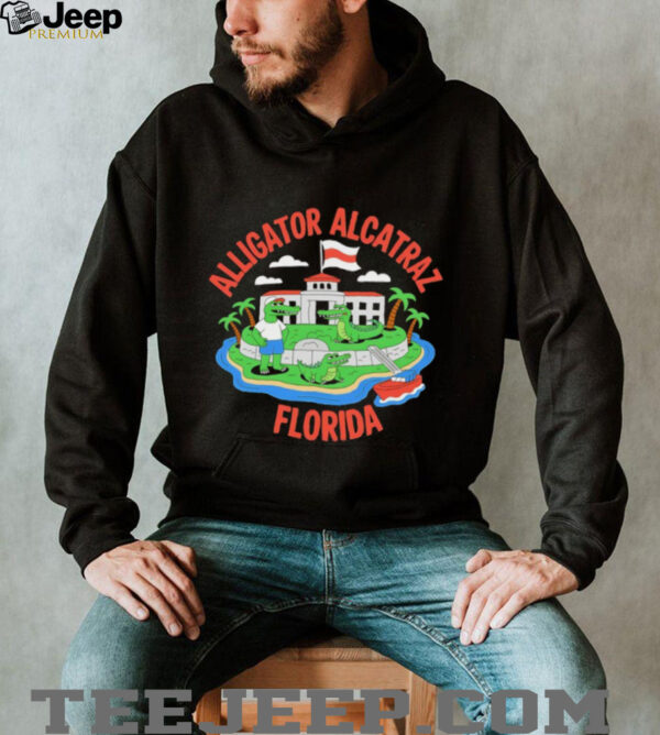 Alligator Alcatraz Florida Prison Island cartoon shirt