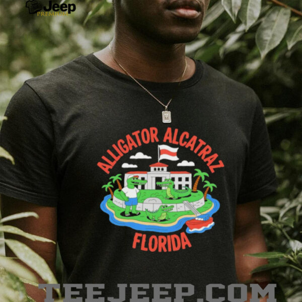 Alligator Alcatraz Florida Prison Island cartoon shirt