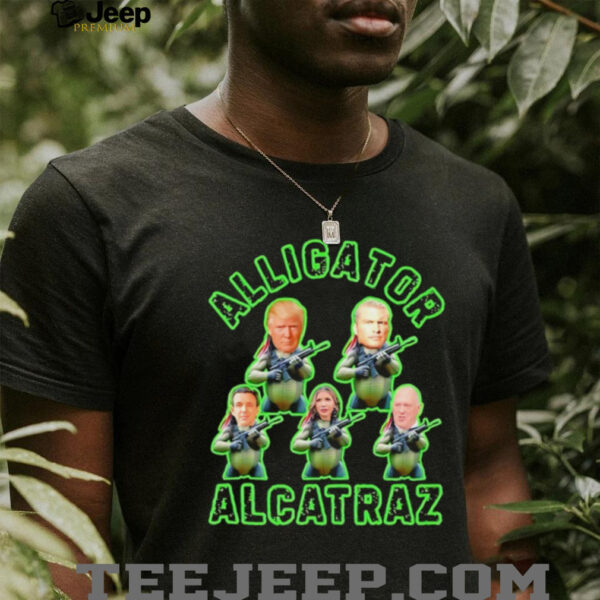 Alligator Alcatraz Trump gun shirt
