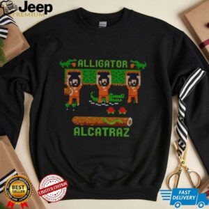 Alligator Alcatraz Trump’s Escape plan pixel art retro video game parody shirt