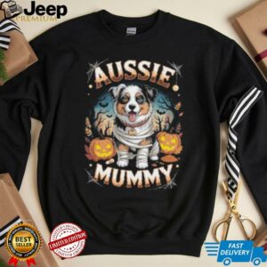 Aussie Mummy Halloween Costume Dog Owner Australien Shepherd Pullover Shirt