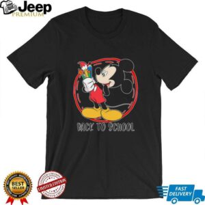 Back to school Mickey Mouse paintbrush art shirt