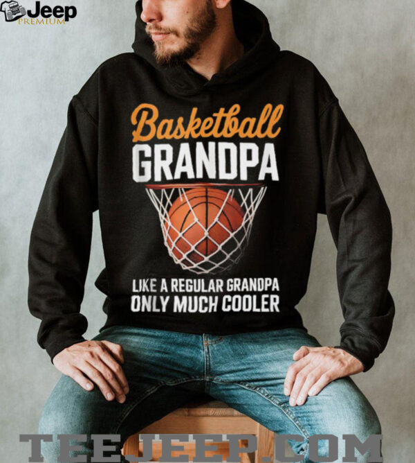 Basketball Grandpa Cool Guy Hoops Baller Court Sport Dad Shirt