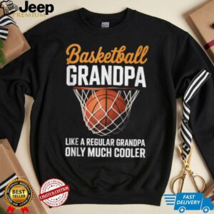 Basketball Grandpa Cool Guy Hoops Baller Court Sport Dad Shirt
