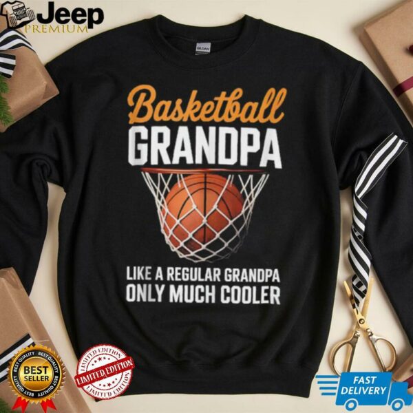 Basketball Grandpa Cool Guy Hoops Baller Court Sport Dad Shirt