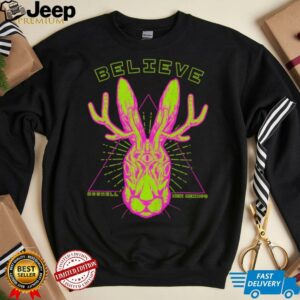 Believe rabbit head shirt