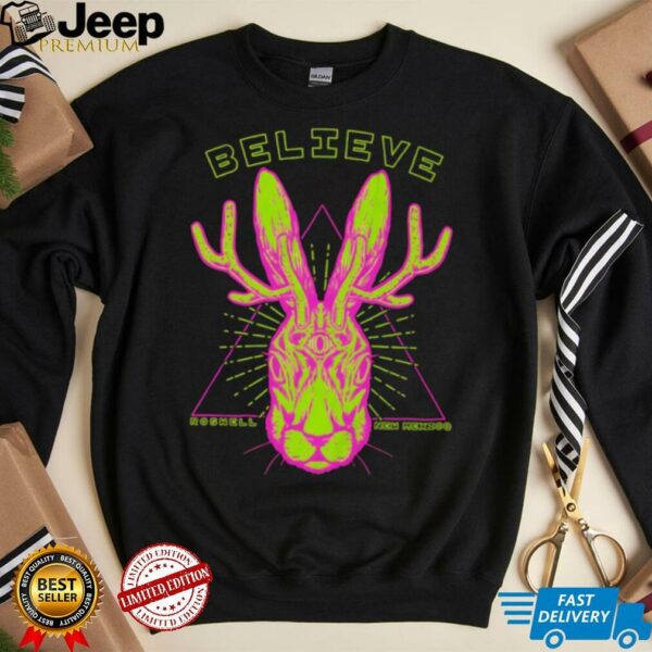 Believe rabbit head shirt