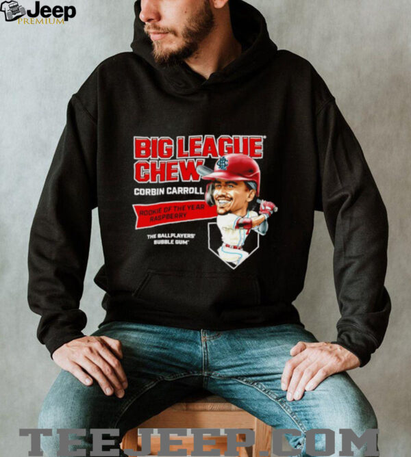Big League Chew Corbin Carroll Rookie of The Year Raspberry The Ballplayers Bubble Gum shirt