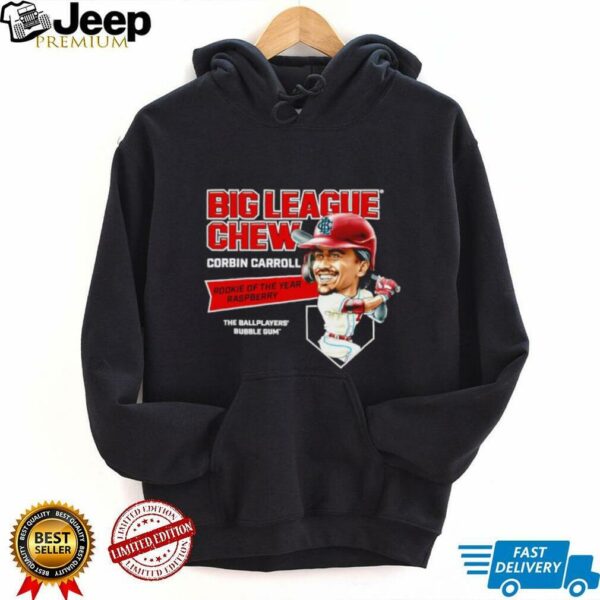 Big League Chew Corbin Carroll Rookie of The Year Raspberry The Ballplayers Bubble Gum shirt