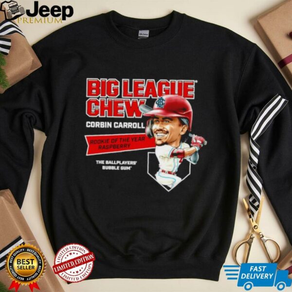 Big League Chew Corbin Carroll Rookie of The Year Raspberry The Ballplayers Bubble Gum shirt