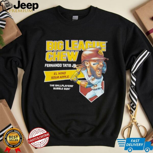 Big League Chew Fernando Tatis Jr El Nino Sour Apple The Ballplayers Bubble Gum Shirt