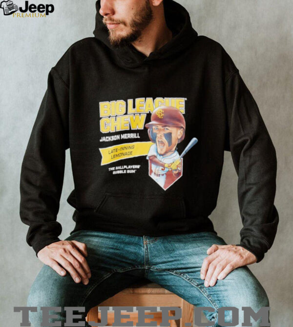 Big League Chew Jackson Merrill Late inning Lemonade The Ballplayers Bubble Gum shirt