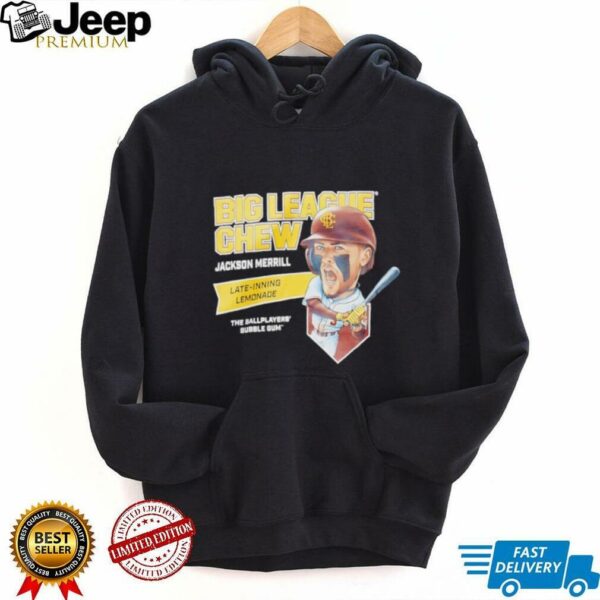 Big League Chew Jackson Merrill Late inning Lemonade The Ballplayers Bubble Gum shirt