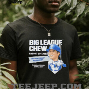 Big League Chew Shohei Ohtani Two way Tangy Blueberry The Ballplayers Bubble Gum shirt