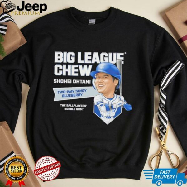 Big League Chew Shohei Ohtani Two way Tangy Blueberry The Ballplayers Bubble Gum shirt