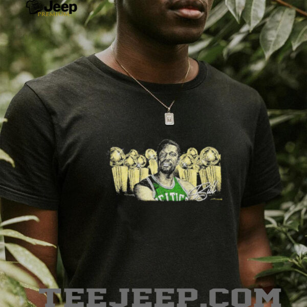 Bill Russell Boston Celtics 11 time NBA champion signature retro shirt