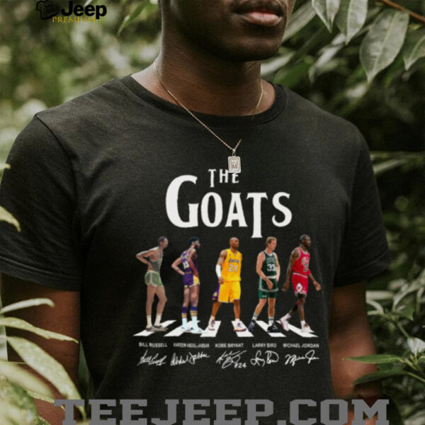 Bill Russell Kobe Bryant Larry Bird Michael Jordan The NBA Goats Shirt
