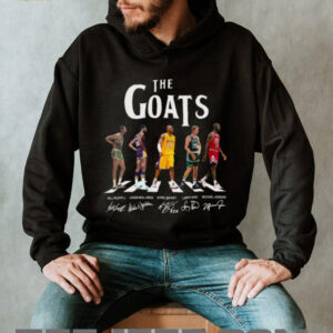 Bill Russell Kobe Bryant Larry Bird Michael Jordan The NBA Goats Shirt
