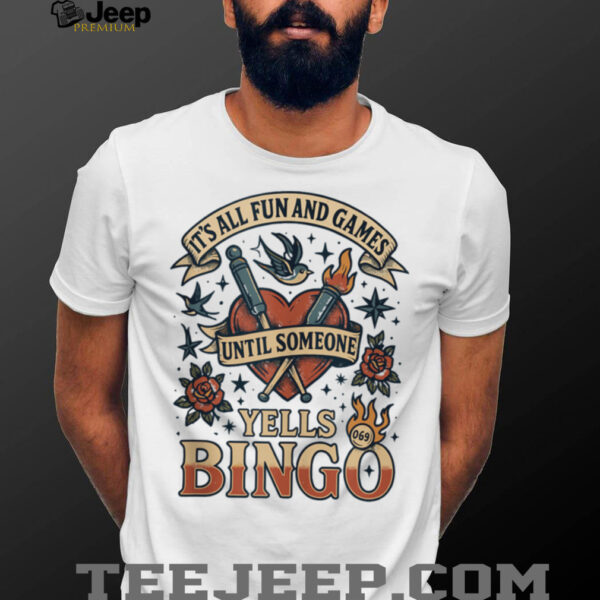 Bingo Tattoo Tee Mom Lucky Bingo Queen Top Shirt