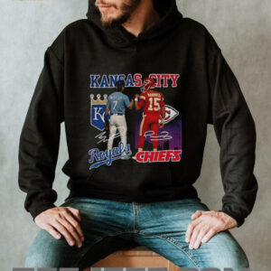 Bobby Witt Jr. Kansas City Royals x Patrick Mahomes Kansas City Chiefs signature sports shirt