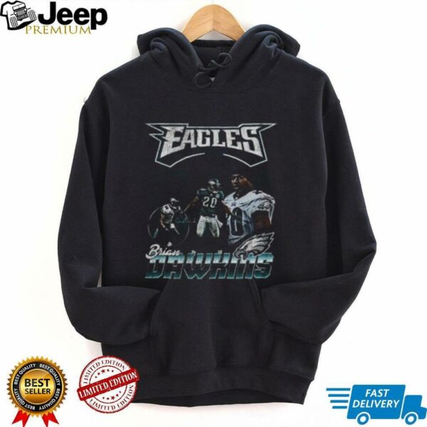Brian Dawkins Philadelphia Eagles Black Collage Short Sleeve Fashion Player Shirt