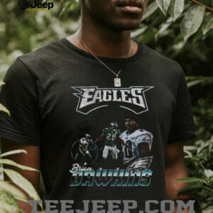 Brian Dawkins Philadelphia Eagles Black Collage Short Sleeve Fashion Player...