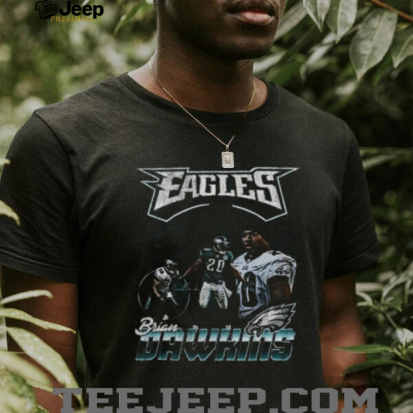 Brian Dawkins Philadelphia Eagles Black Collage Short Sleeve Fashion Player Shirt