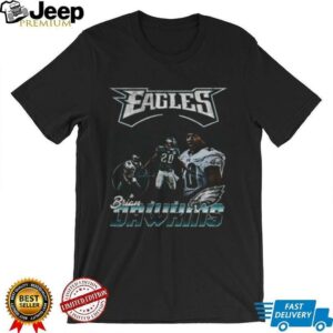 Brian Dawkins Philadelphia Eagles Black Collage Short Sleeve Fashion Player Shirt
