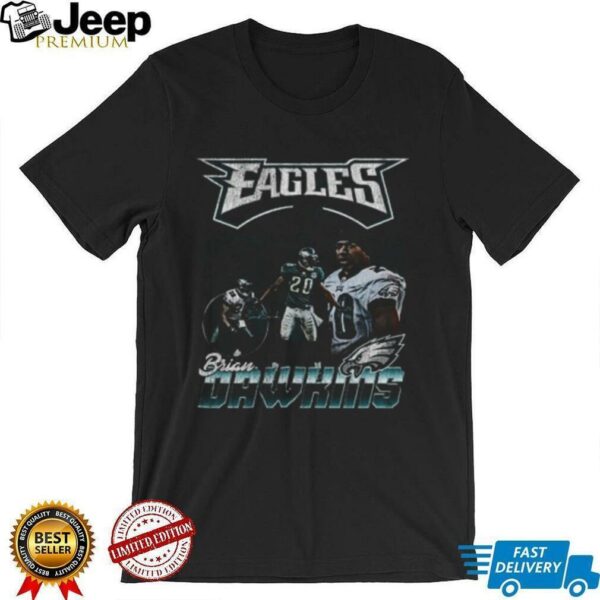 Brian Dawkins Philadelphia Eagles Black Collage Short Sleeve Fashion Player Shirt