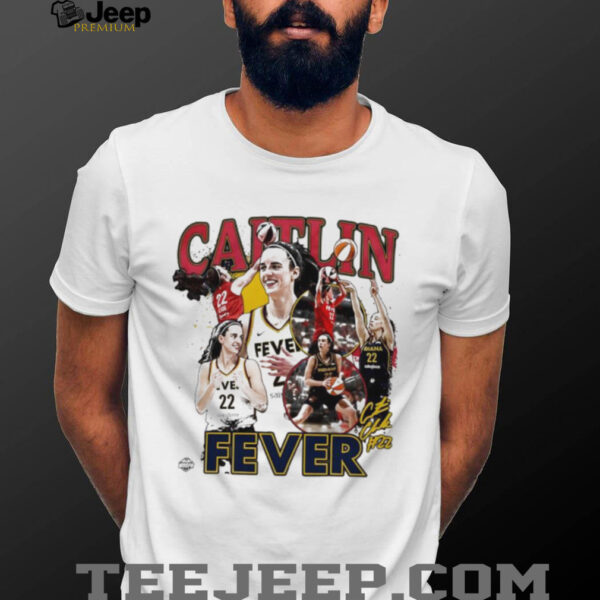 Caitlin Clark 22 Indiana Fever WNBA player signature vintage shirt