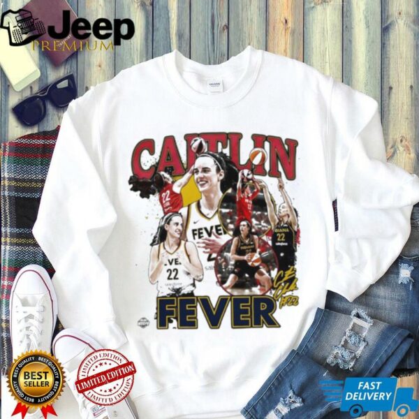 Caitlin Clark 22 Indiana Fever WNBA player signature vintage shirt