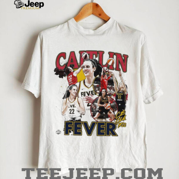 Caitlin Clark 22 Indiana Fever WNBA player signature vintage shirt