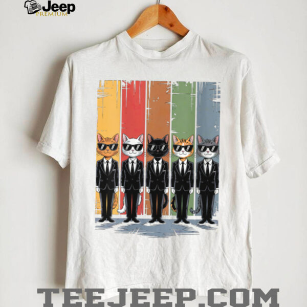 Cats Parody Cat Lineup Cat Lover Vintage Feline Humor Shirt