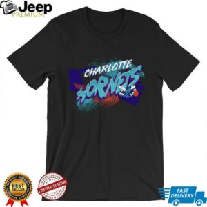 Charlotte Hornets Hardwood Classics Graffiti Tee Gray