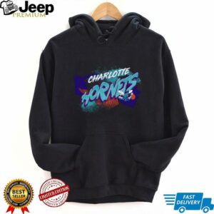 Charlotte Hornets Hardwood Classics Graffiti Tee Gray
