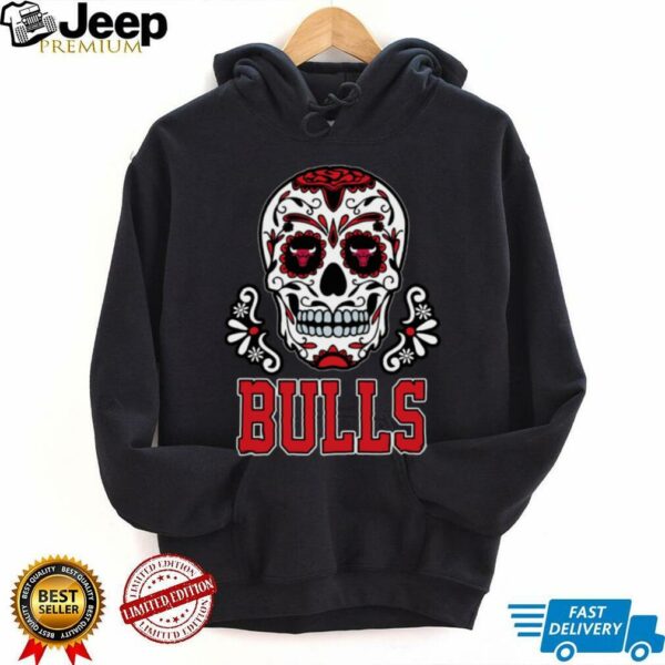 Chicago Bulls Sugar Skull Dia De Los Muertos Logo Shirt