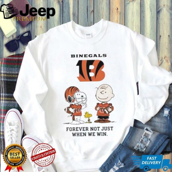 Cincinnati Bengals Charlie Brown Snoopy Bengals Forever Not Just When We Win shirt