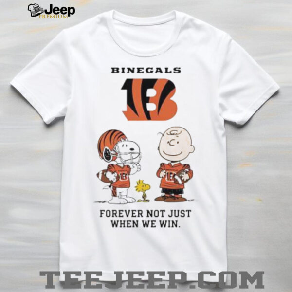 Cincinnati Bengals Charlie Brown Snoopy Bengals Forever Not Just When We Win shirt