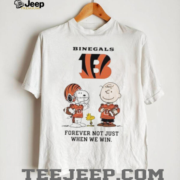 Cincinnati Bengals Charlie Brown Snoopy Bengals Forever Not Just When We Win shirt