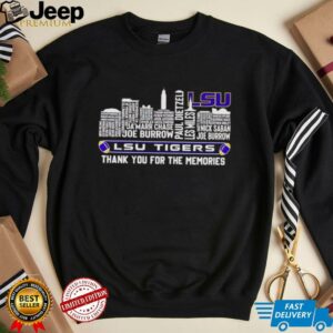 City skyline LSU Tigers Legends name thank you for the memories shirt