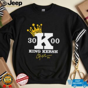 Clayton Kershaw 3000 Career Strikeouts King Kersh signature shirt