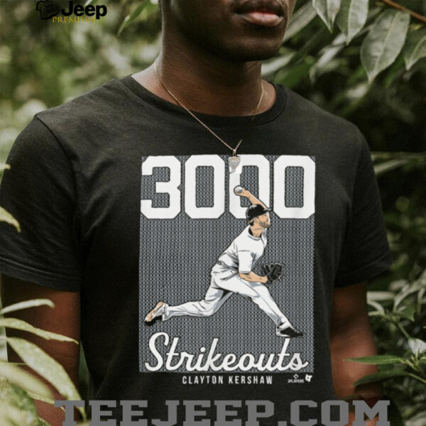 Clayton Kershaw   3,000 Strikeouts   Los Angeles Baseball T Shirt