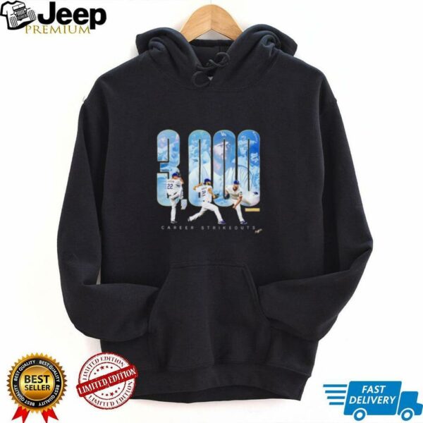 Clayton Kershaw Los Angeles Dodgers 3000 Career Strikeouts shirt