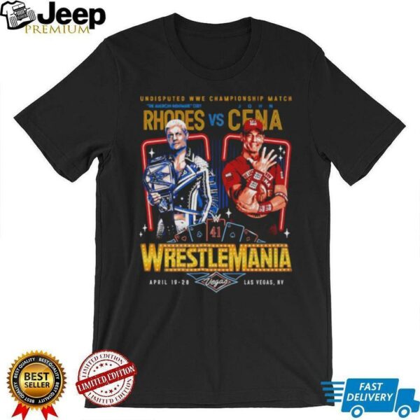 Cody Rhodes vs. John Cena WrestleMania 41 shirt