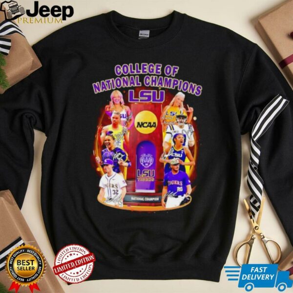 College of National Champions LSU Tigers signature shirt