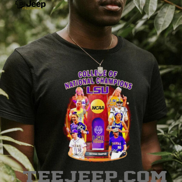 College of National Champions LSU Tigers signature shirt