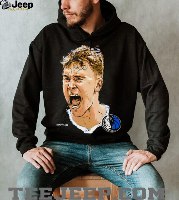 Cooper Flagg scream Dallas Mavericks NBA Star portrait shirt