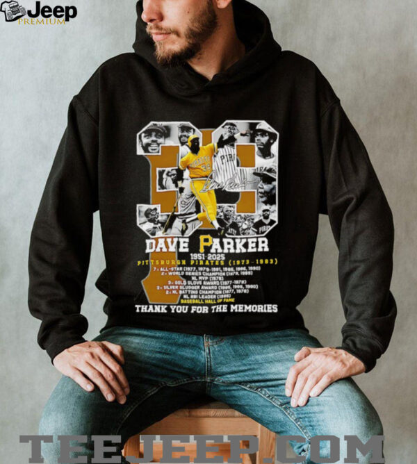 Dave Parker #39 Pittsburgh Pirates 1951 2025 thank you for the memories signature shirt