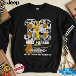 Dave Parker #39 Pittsburgh Pirates 1951 2025 thank you for the memories signature shirt